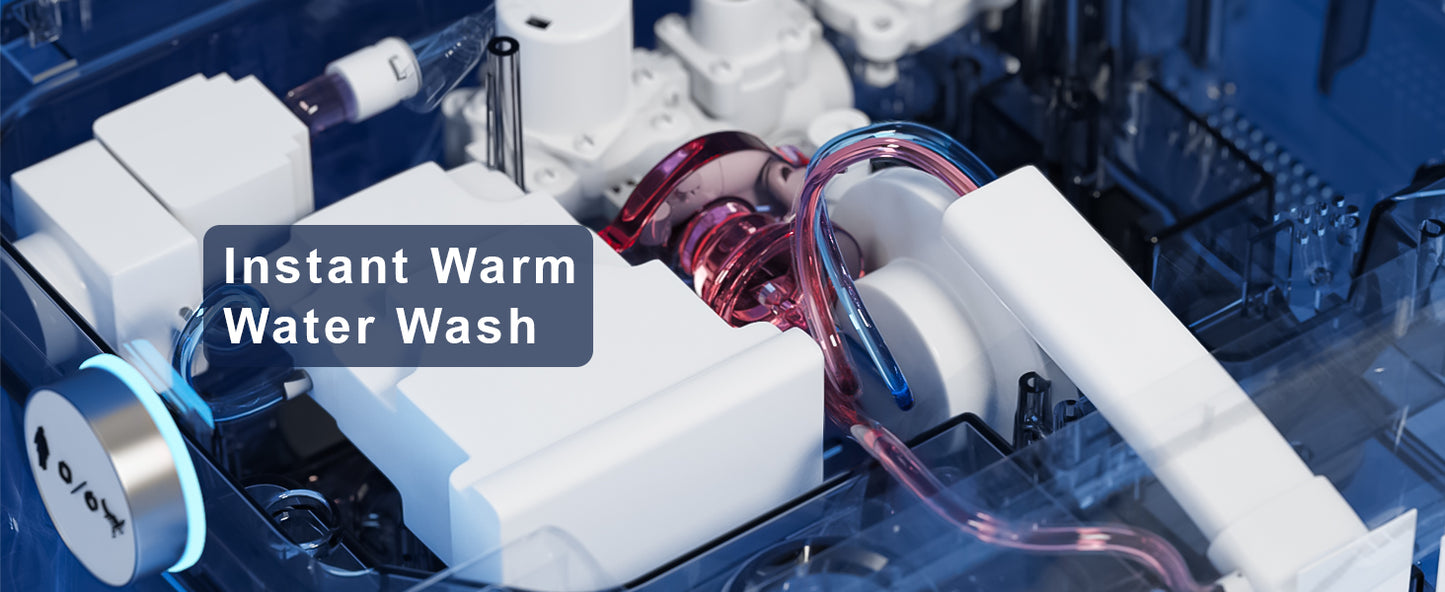 Smart Toilet with Built-In Tank, One-Piece Bidet toilet with Foot Flush, Auto Lid/Flush, Heated Seat, Warm Water&Dryer, Dual Flush & Dual Waterway, Foam Shield, Remote, LED Display&Night Light